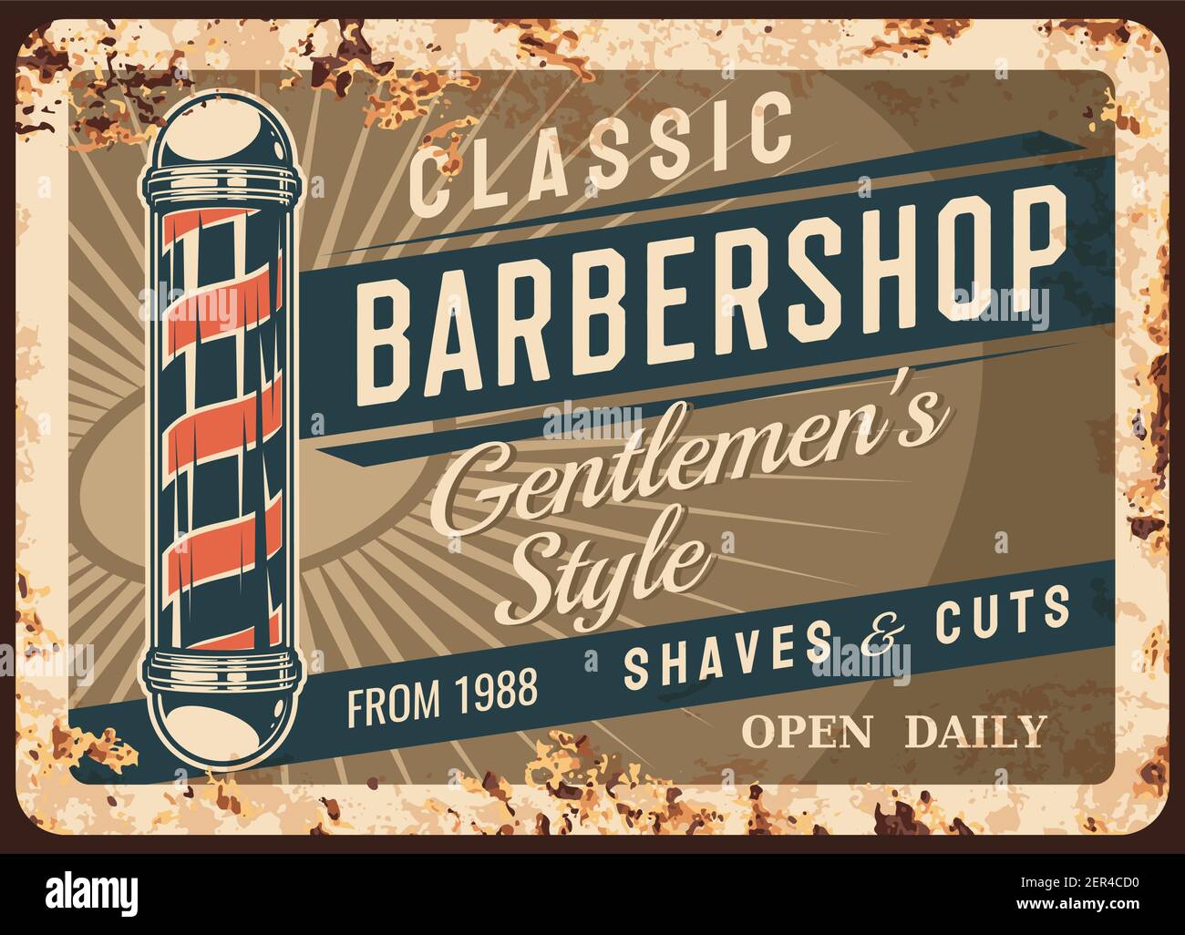 Barbershop Classics Tin Sign Barber Shop Shaving Mens Hairstyle Vintage Ad Style 