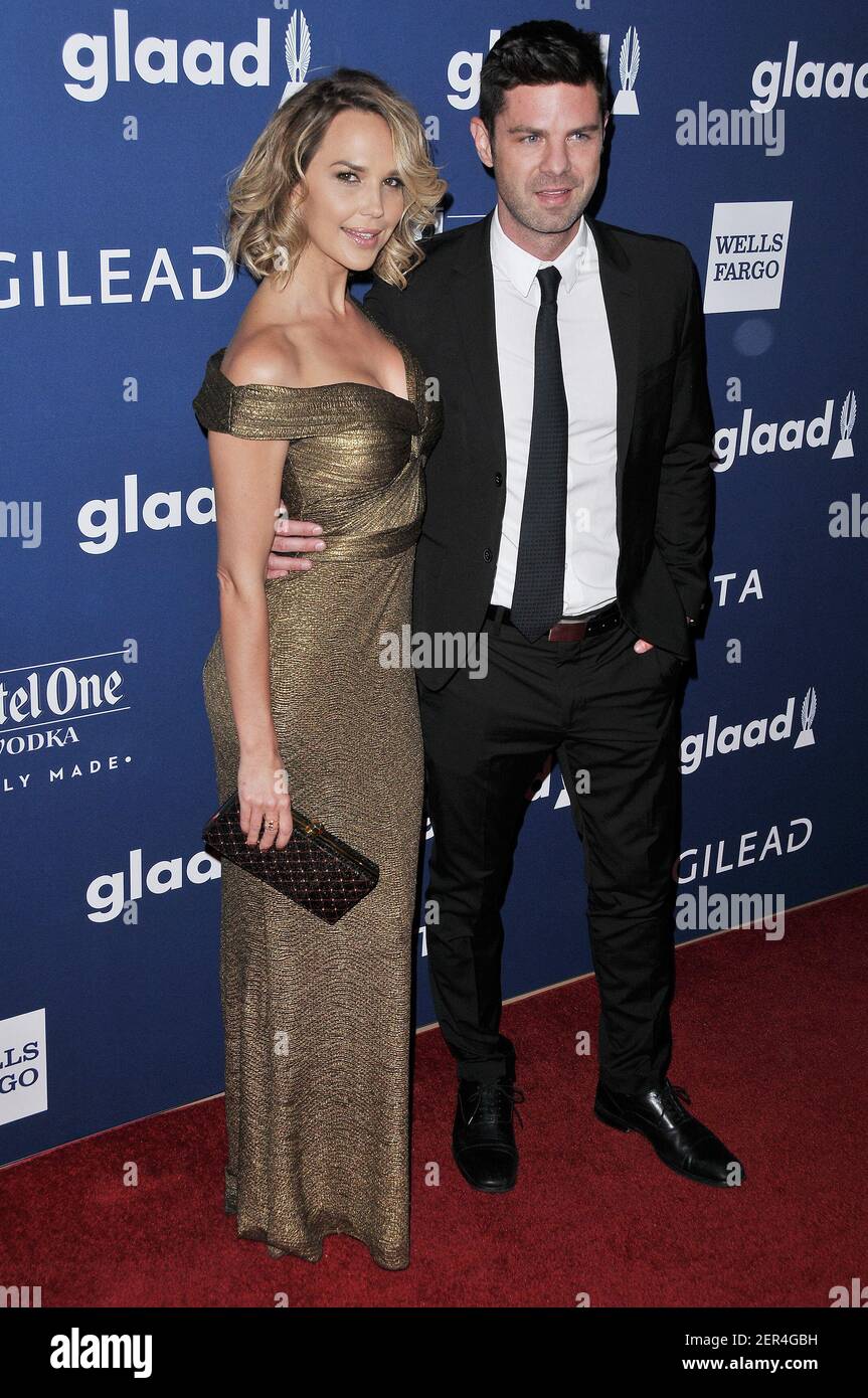 (L R) Arielle Kebbel and Boyfriend arrives at the 29th Annual GLAAD