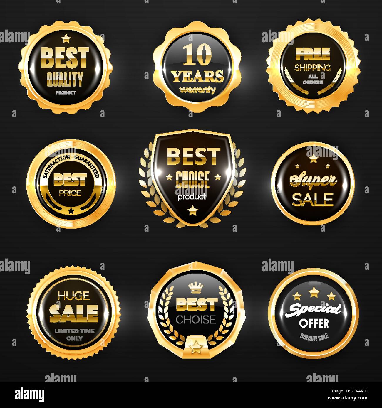https://c8.alamy.com/comp/2ER4RJC/gold-badge-label-and-stamp-seal-3d-vector-icons-premium-quality-medals-best-choice-and-price-special-sale-offer-and-guarantee-certificate-business-2ER4RJC.jpg