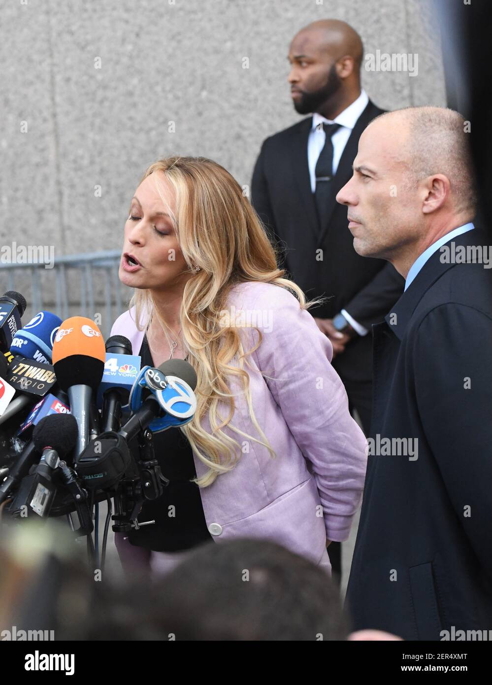 Stormy Daniels, whose real name is Stephanie Clifford, exits federal ...
