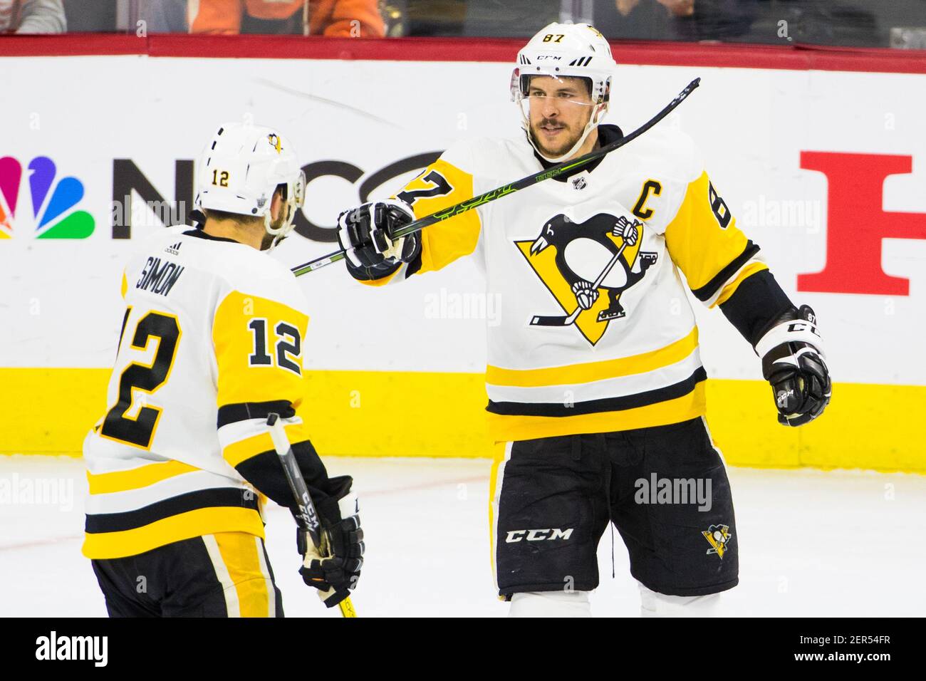 Pittsburgh Penguins center Dominik Simon, (49), skates with the