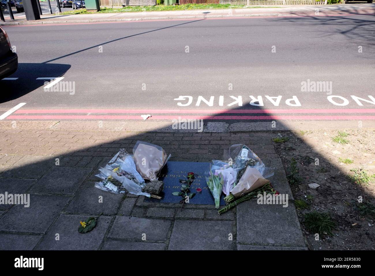 Floral Tributes Are Left On The Memorial Stone Of Stephen Lawrence On ...