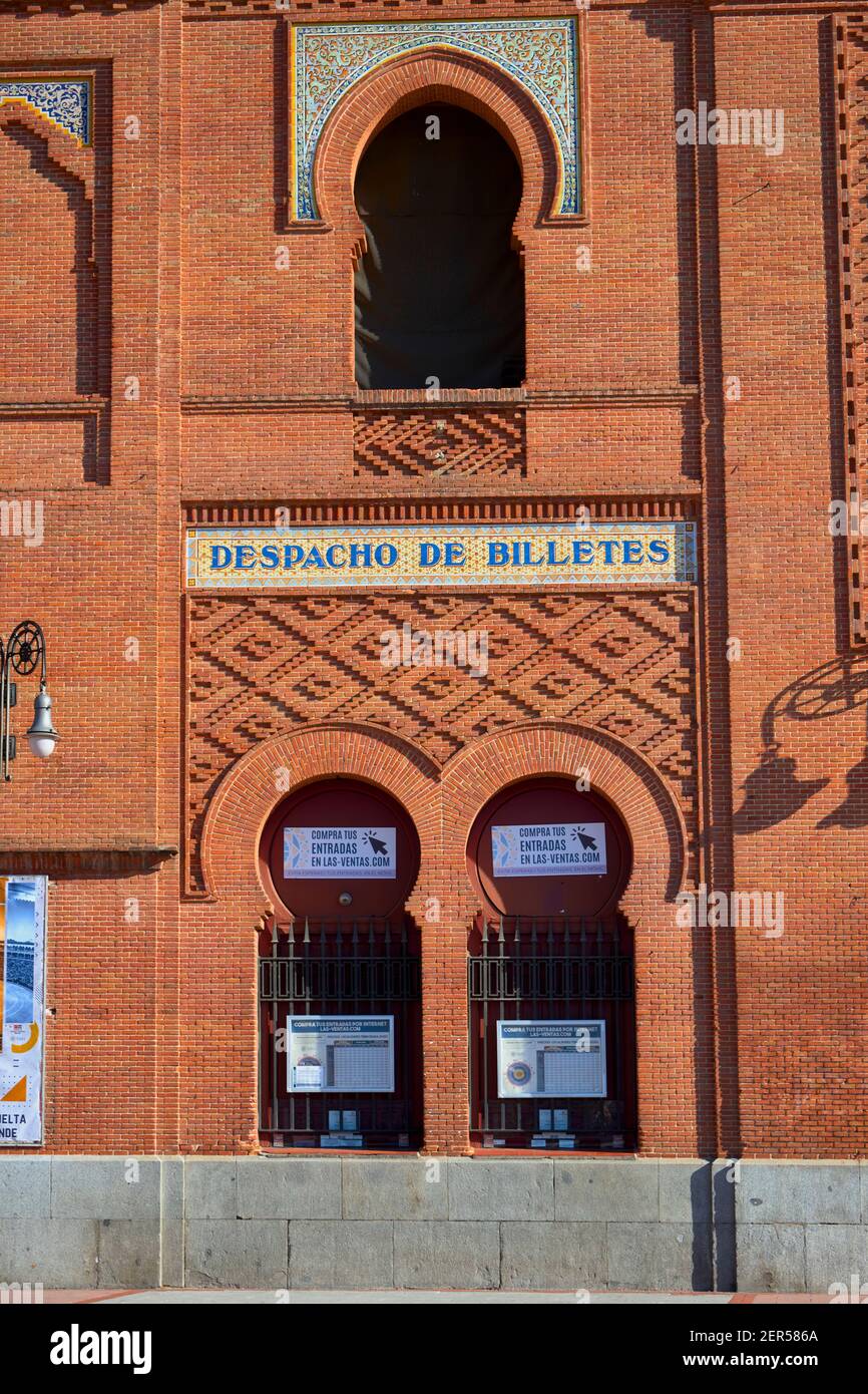 Plaza de Toros de las Ventas (Las Ventas Bullfight stadium), Madrid, Spain Stock Photo