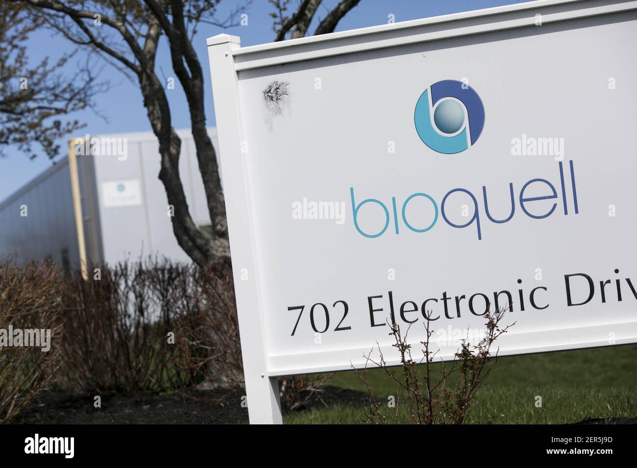A logo sign outside of a facility occupied by Bioquell in Horsham ...