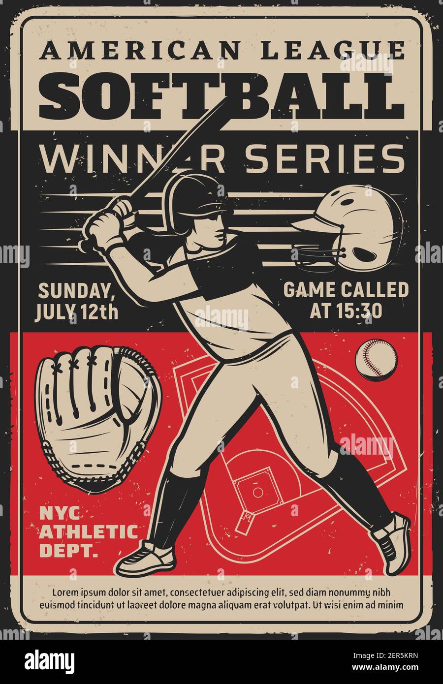 Premium Vector  Creative baseball championship league flyer