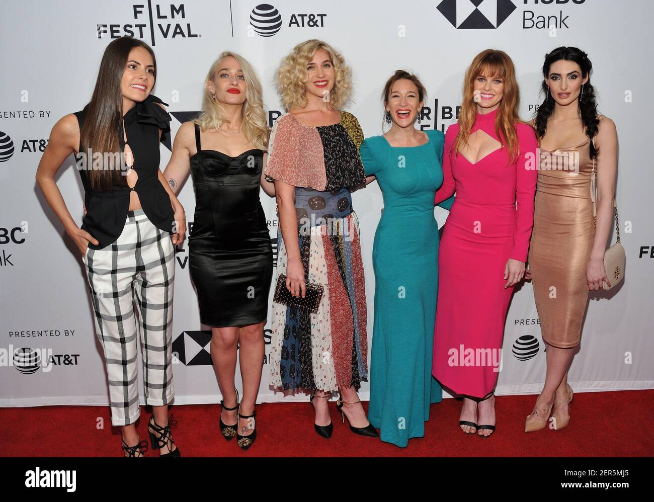 L-R: Actresses Elena Ghenoiu, Jemima Kirke, and Lola Kirke, director