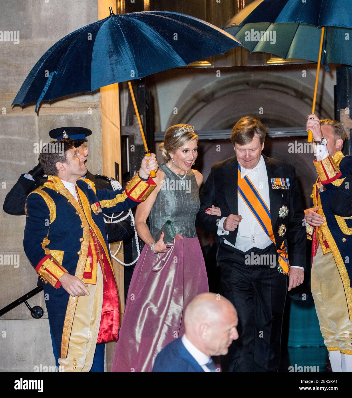 King Willem Alexander and Queen Maxima during the annual gala dinner ...