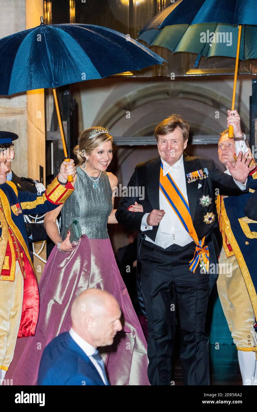 King Willem Alexander and Queen Maxima during the annual gala dinner ...
