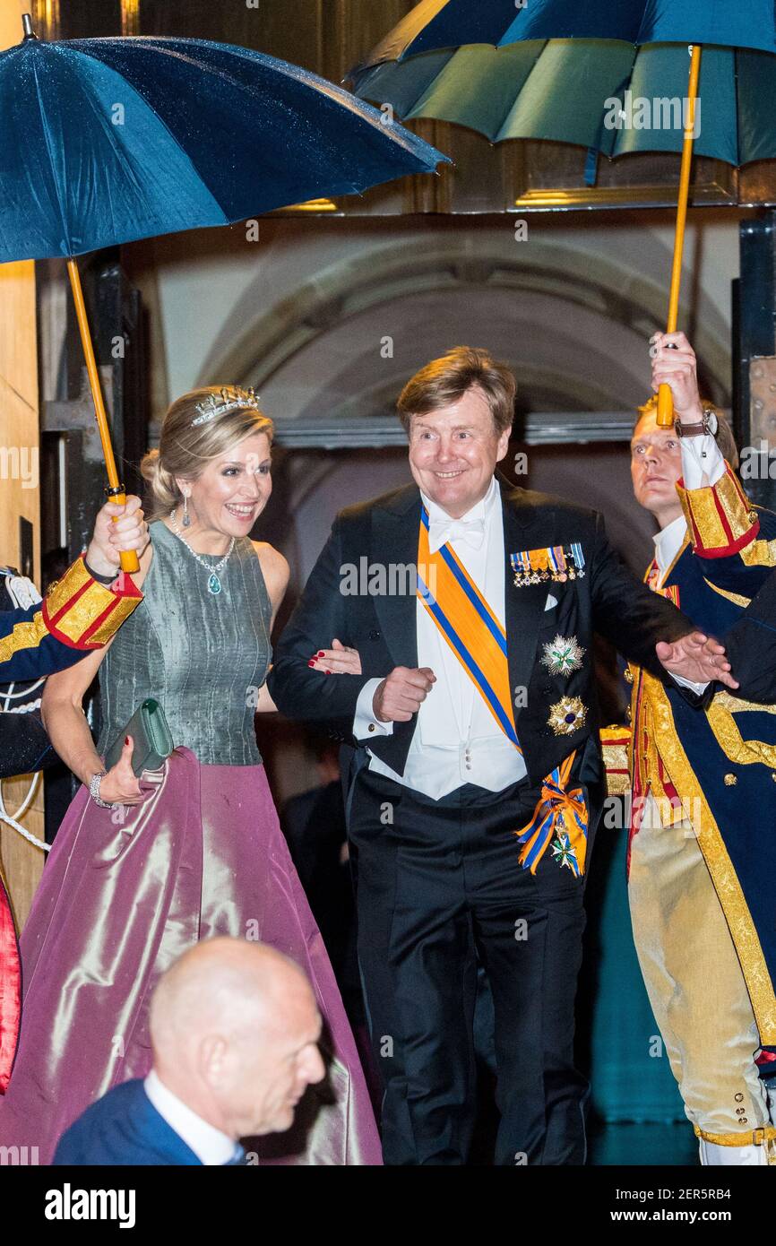 King Willem Alexander and Queen Maxima during the annual gala dinner ...