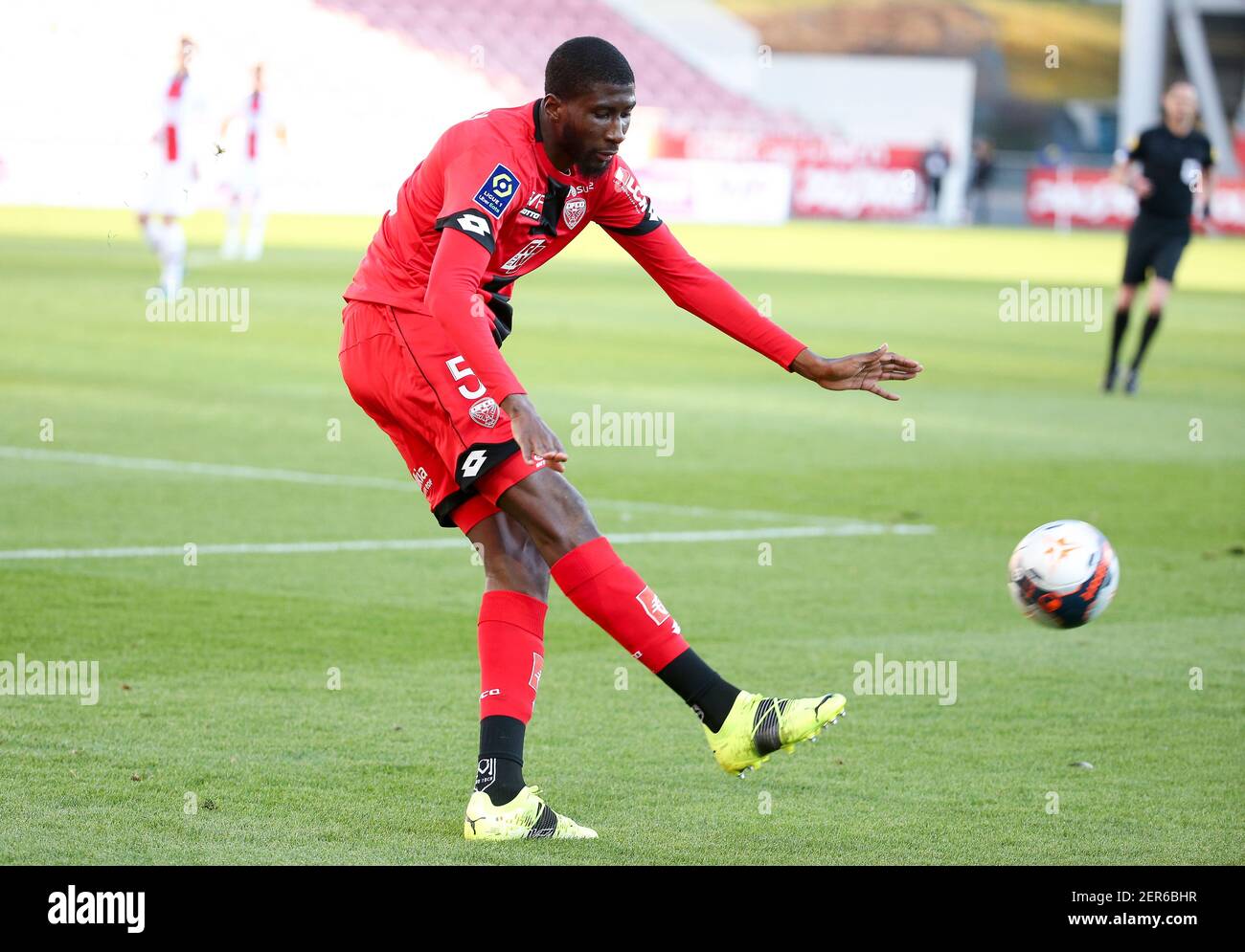 Senou Coulibaly of Dijon during the French championship Ligue 1 football  match between Dijon FCO (DFCO) and Paris Saint-Germain (PSG) on February  27, 2021 at Stade Gaston Gerard in Dijon, France -