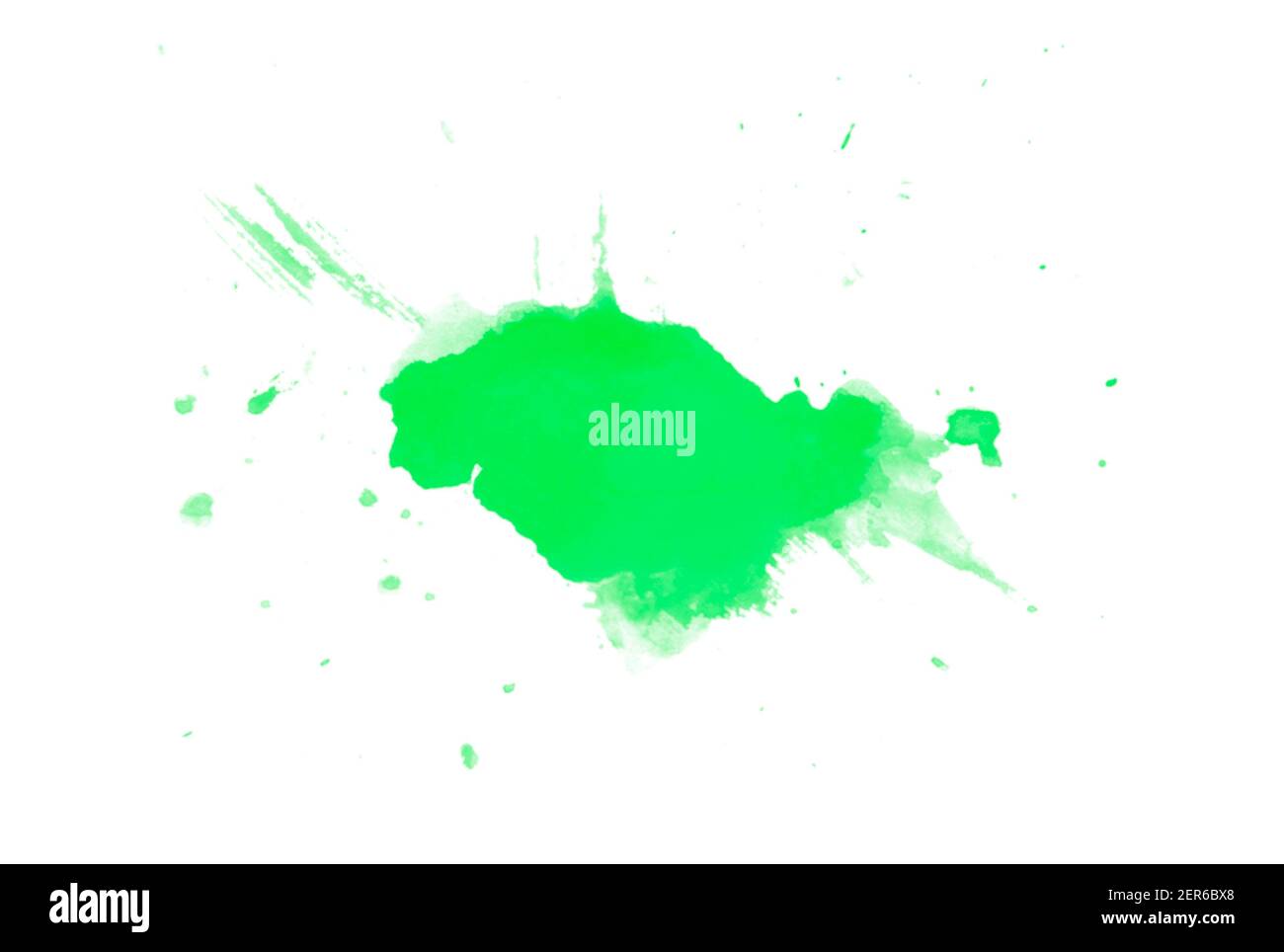 Green paint splash brush illustration for painting Stock Photo - Alamy