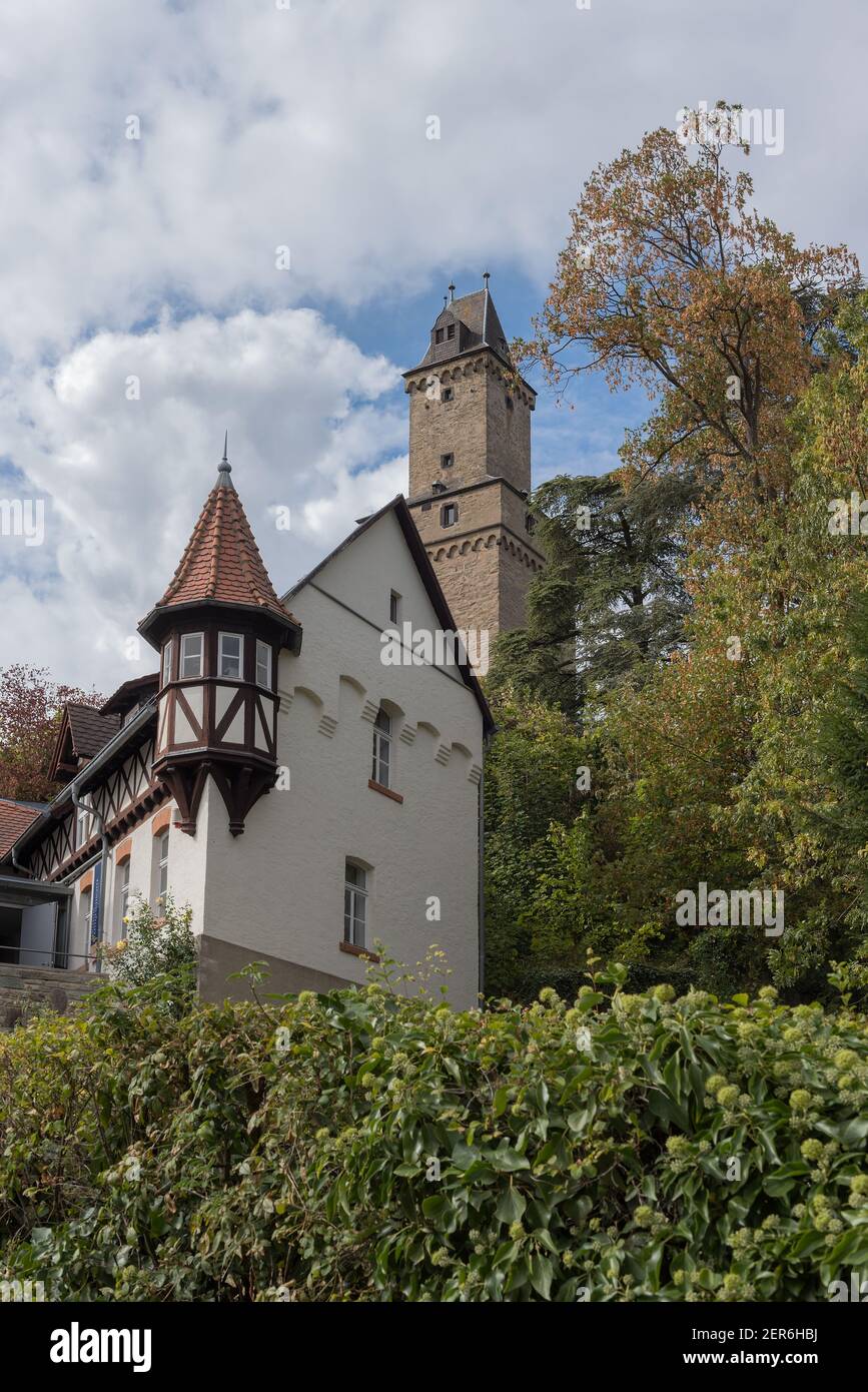 View of the medieval castle of Kronberg im Taunus, Hesse, Germany Stock Photo