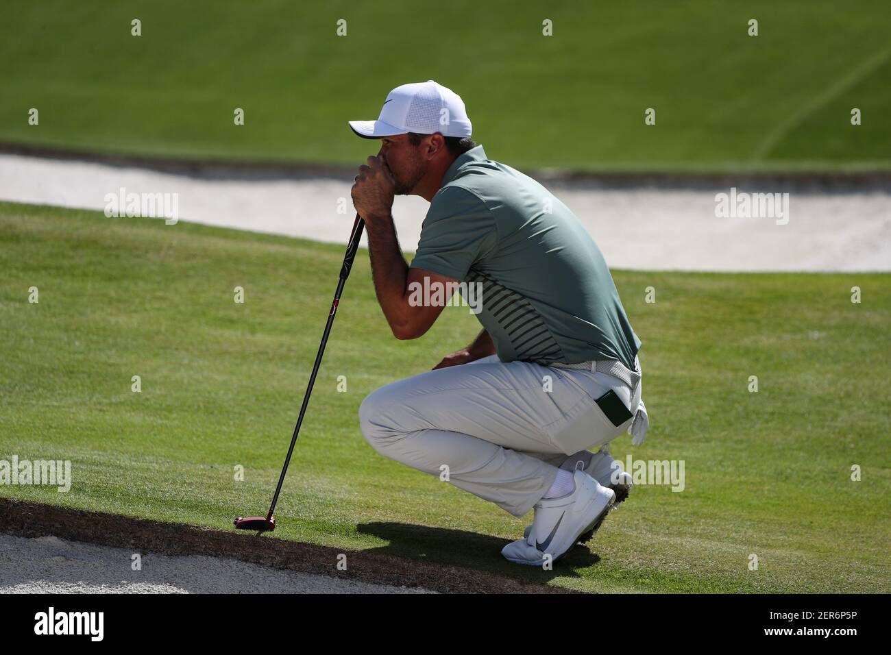 May 3, 2018; Charlotte, NC, USA; Jason Day during the first round of the Wells Fargo Championship golf tournament at Quail Hollow Club. Mandatory Credit: Jim Dedmon-USA TODAY Sports Stock Photo