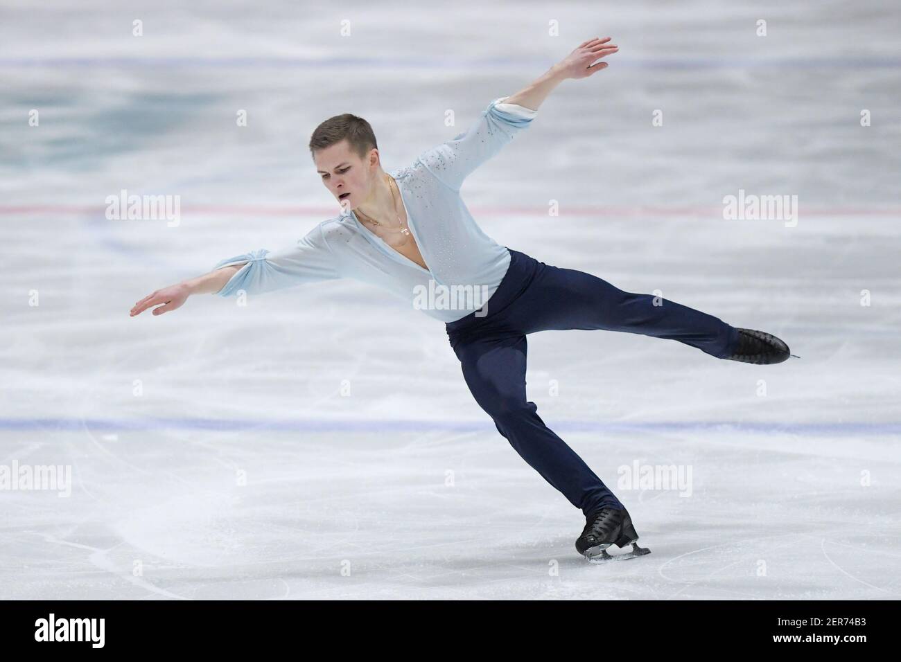 THE HAGUE, NETHERLANDS - FEBRUARY 28:  during the Challenge Cup 2021 match between  and  at De Uithof on February 28, 2021 in The Hague, Netherlands ( Stock Photo