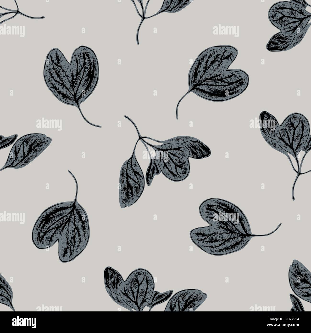 Seamless pattern with hand drawn stylized iresine Stock Vector
