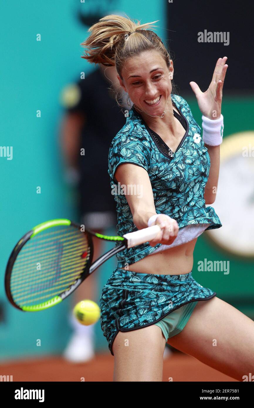 Petra Martic, Croatia, during Madrid Open Tennis 2018 match. May 7,  2018.(Photo by Acero/Alter Photos/Sipa USA Stock Photo - Alamy