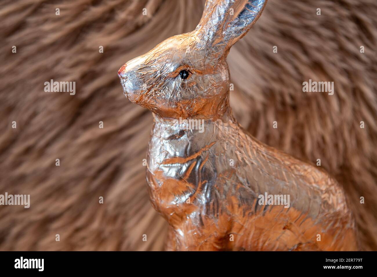 golden easter bunny Stock Photo