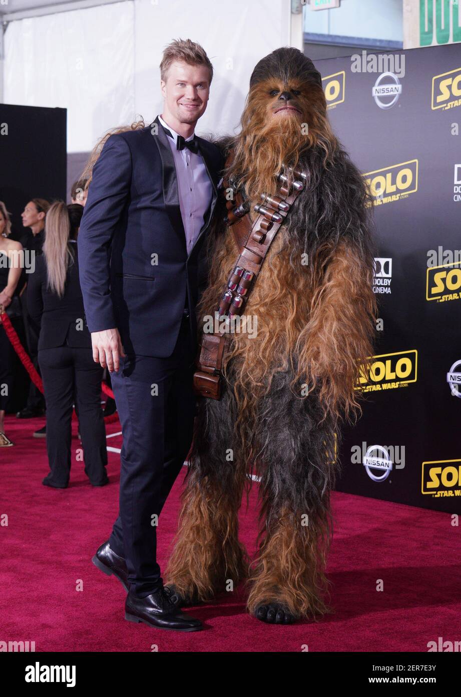 Joonas Suotamo and Chewbacca at the Premiere Of Disney Pictures And