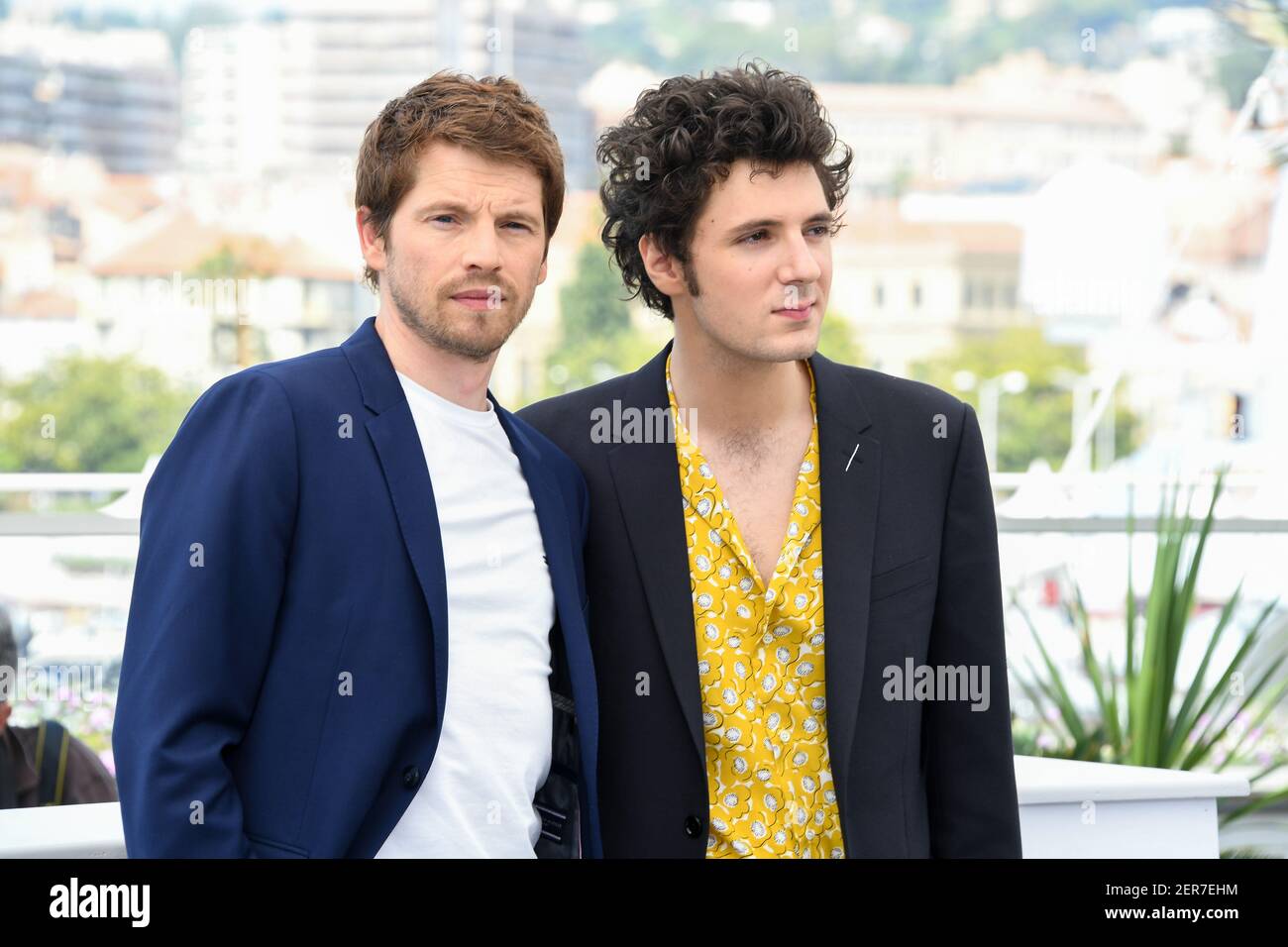 Actor Pierre Deladonchamps and actor Vincent Lacoste attend the photocall  for Sorry Angel (Plaire, Aimer Et Courir Vite) during the 71st annual  Cannes Film Festival at Palais des Festivals on May 11,