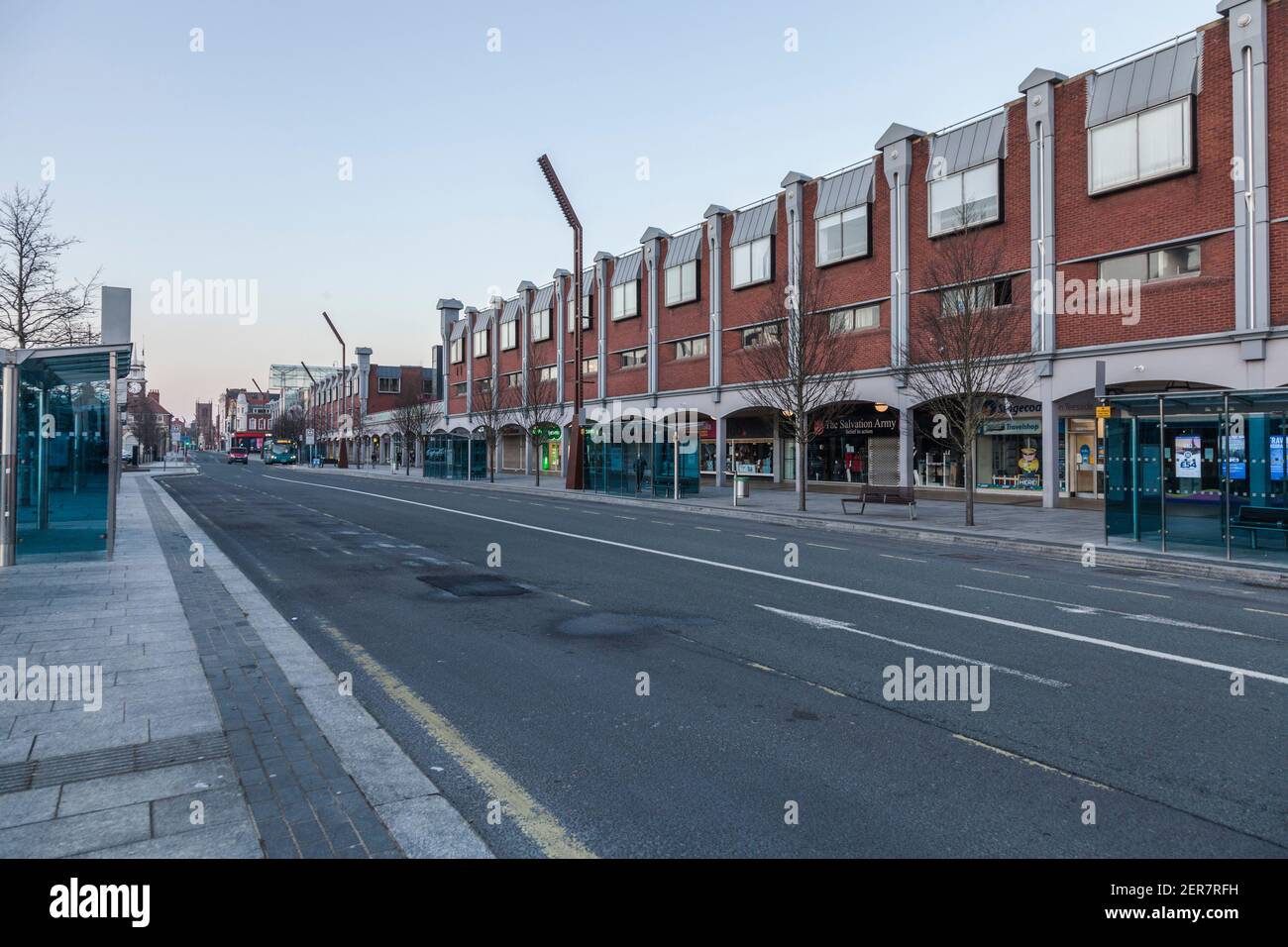 Stockton on Tees,UK. 28th February 2021. Stockton Council are planning on knocking down half their High Street , including the Castlegate Centre and replacing it with a Riverside park to open up the riverside area for leisure and recreation. David Dixon/Alamy Stock Photo
