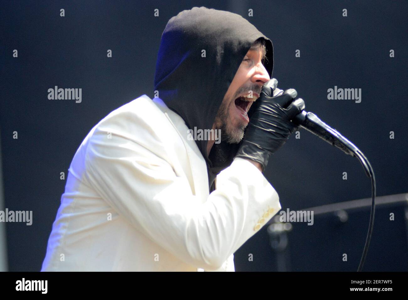 May 13, 2018: Lead singer Jesse Hasek of the band 10 Years performs during  the Northern Invasion Music Festival in Somerset, Wisconsin. (Photo by  Ricky Bassman/CSM/Sipa USA Stock Photo - Alamy