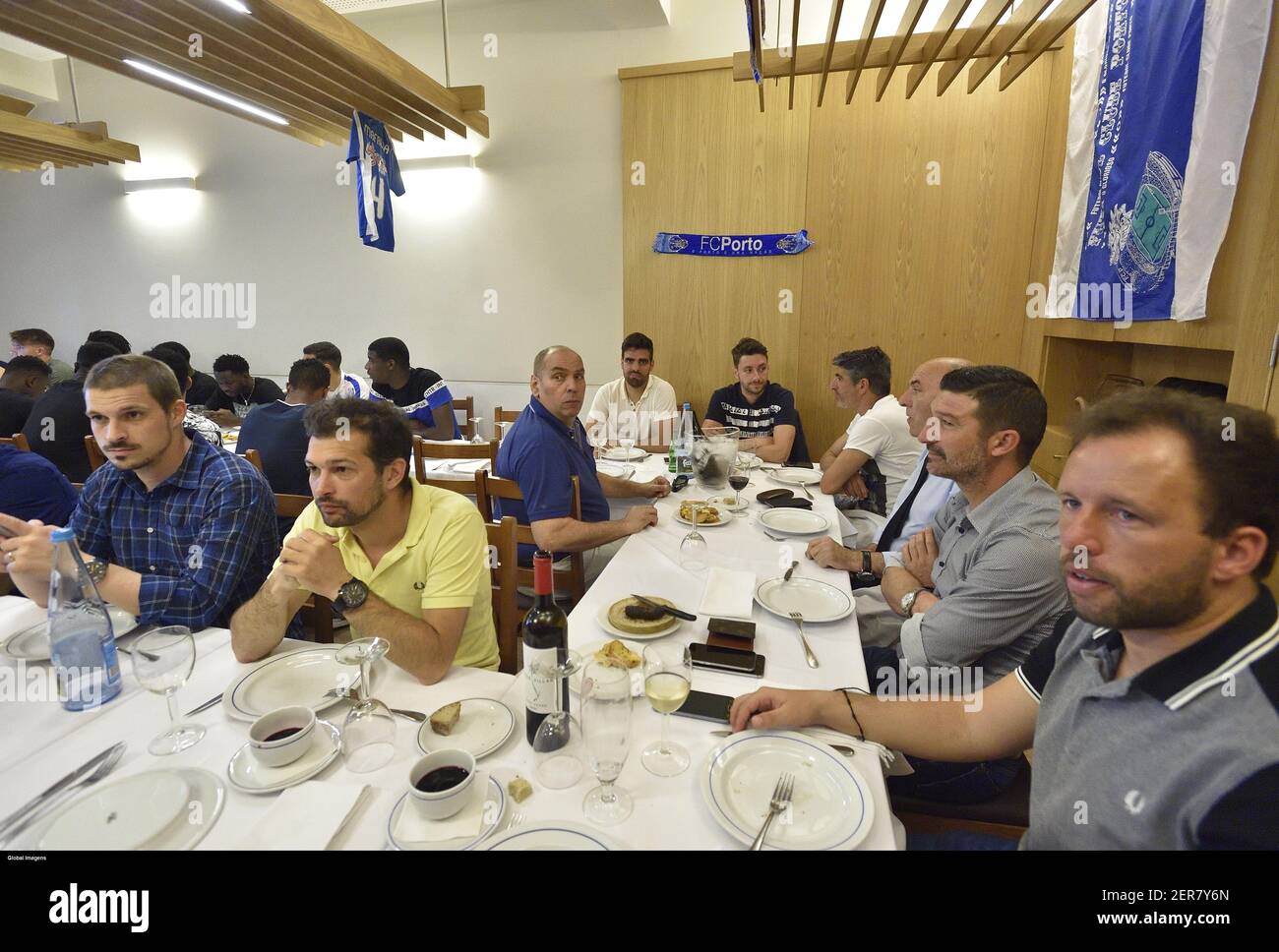 Porto,16/05/2018- Almoço de confraternização da equipa B de futebol do FC  Porto no restaurante Antunes, na rua de Bonjardim, no Porto.  (Pedranadeirdeiro/Global Imagens Stock Photo - Alamy