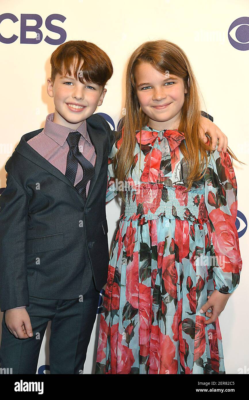 Iain Armitage and Reagan Revord from "Young Sheldon " attends the CBS  Upfront 2018-2019 at The Plaza Hotel in New York, New York, USA on May 16,  2018 Stock Photo - Alamy