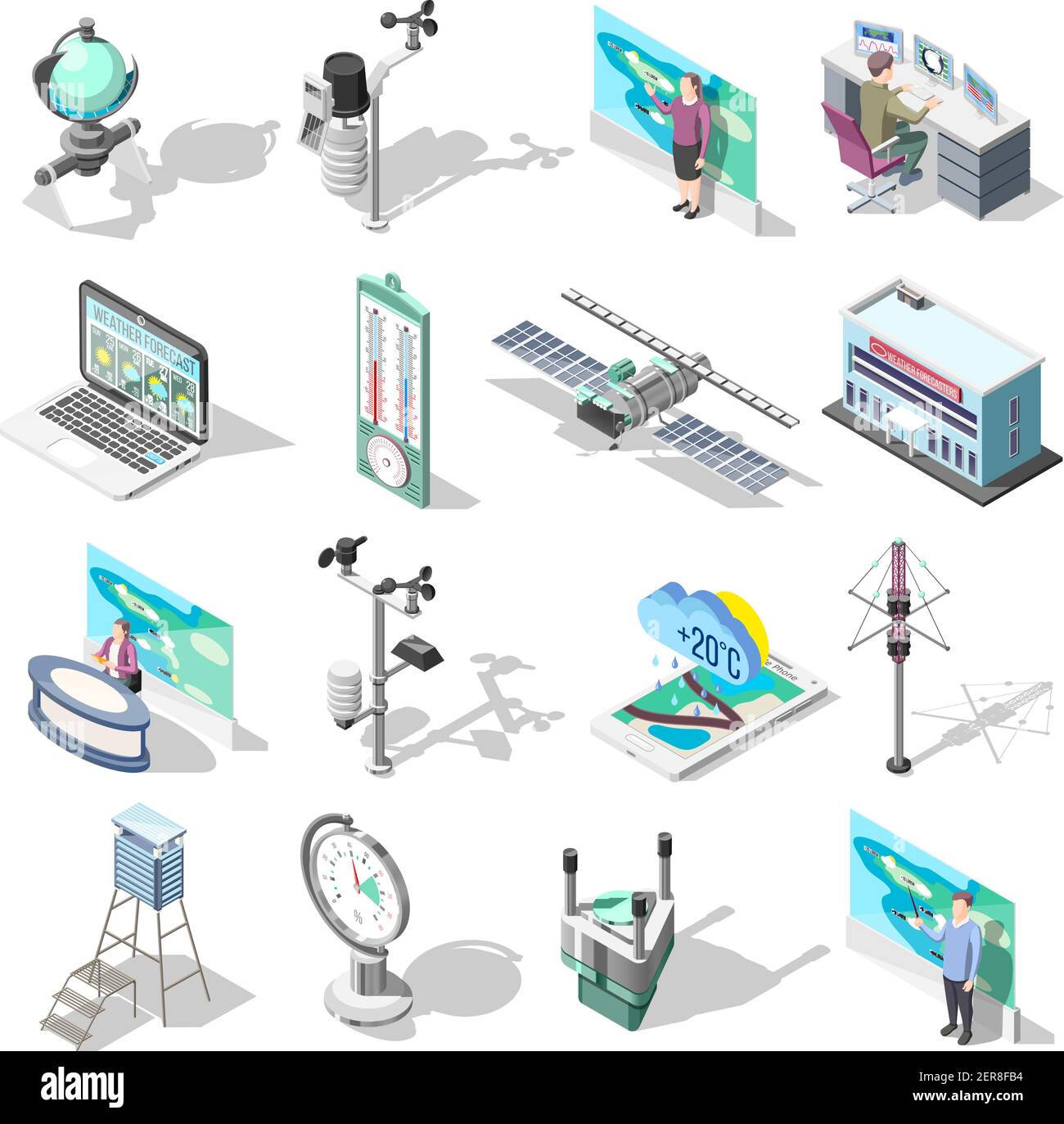 Weather forecasters Stock Vector Images - Alamy