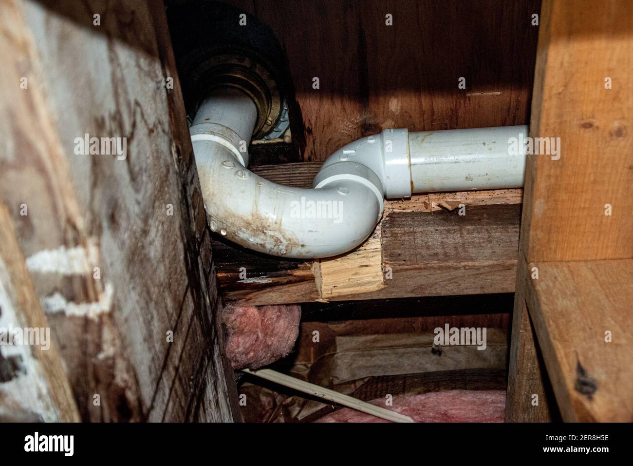 A view from underneath a leaking shower Stock Photo Alamy