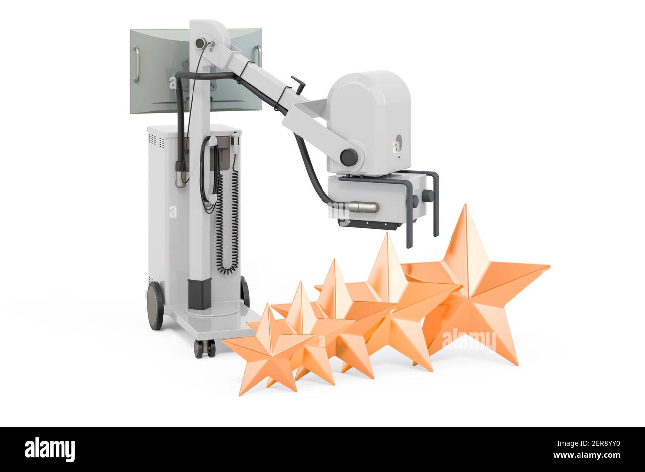 Customer rating of mobile x-ray machine. 3D rendering Stock Photo - Alamy