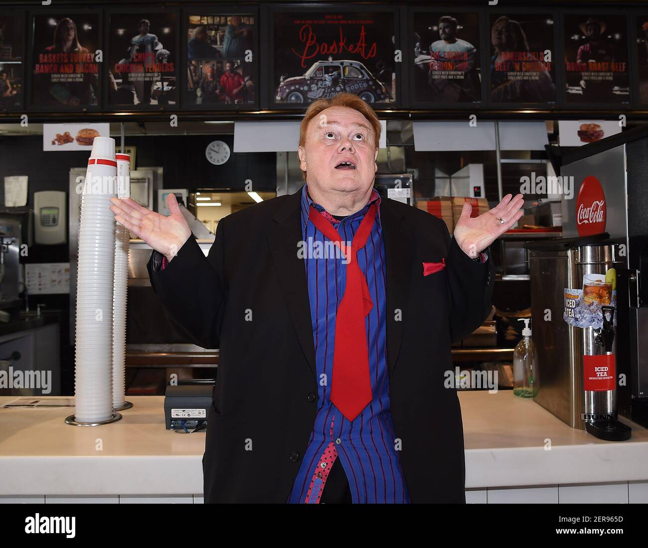 HOLLYWOOD, CA MAY 29 Louie Anderson poses for a photo at Arby's at