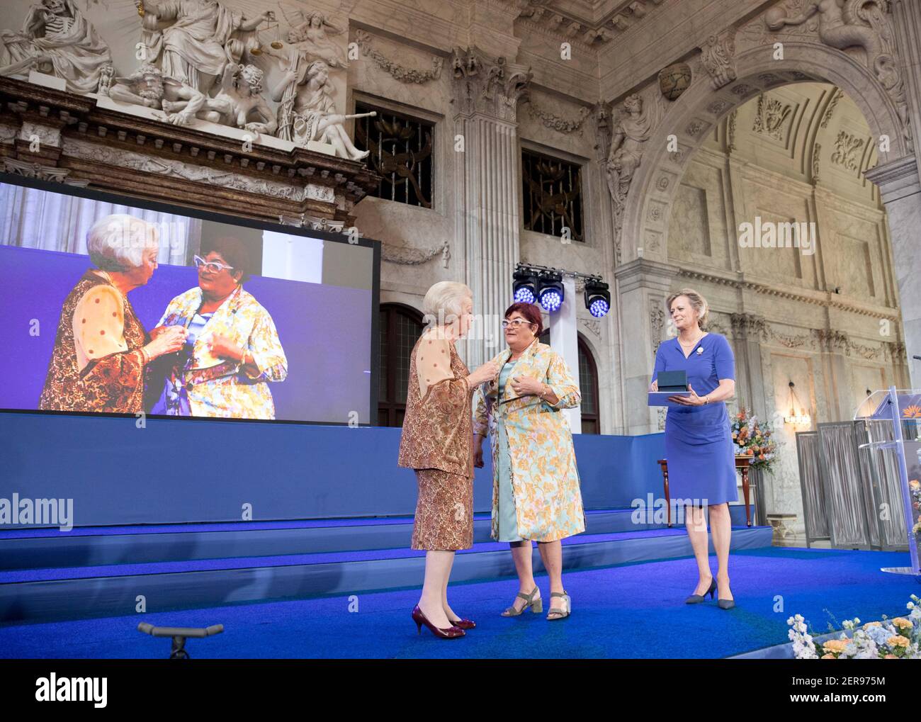 Her Royal Highness Princess Beatrix of the Netherlands presents the ...