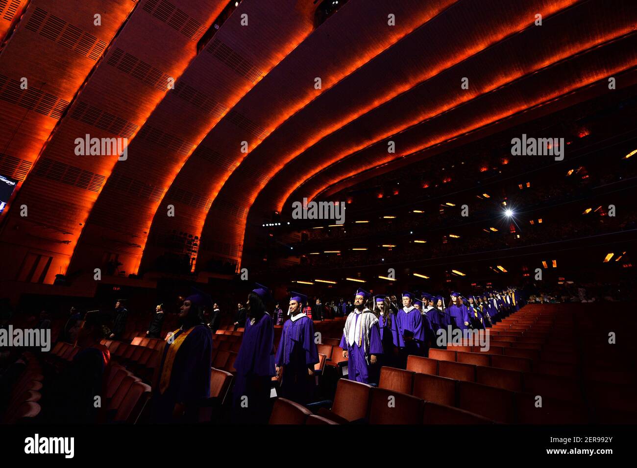 Members of the 2018 graduating class make arrive at Hunter College's ...