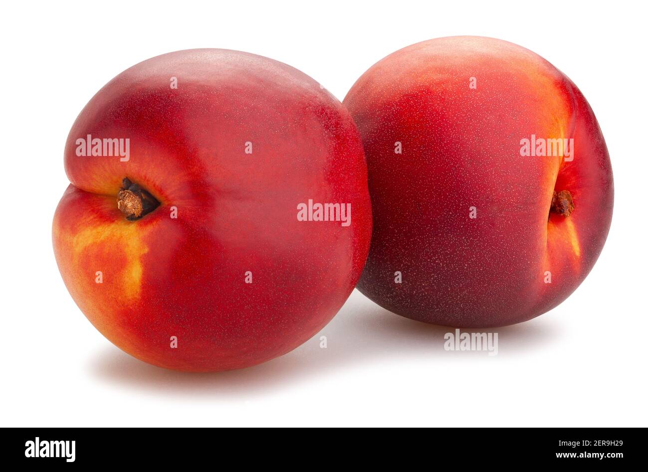 nectarine path isolated on white Stock Photo