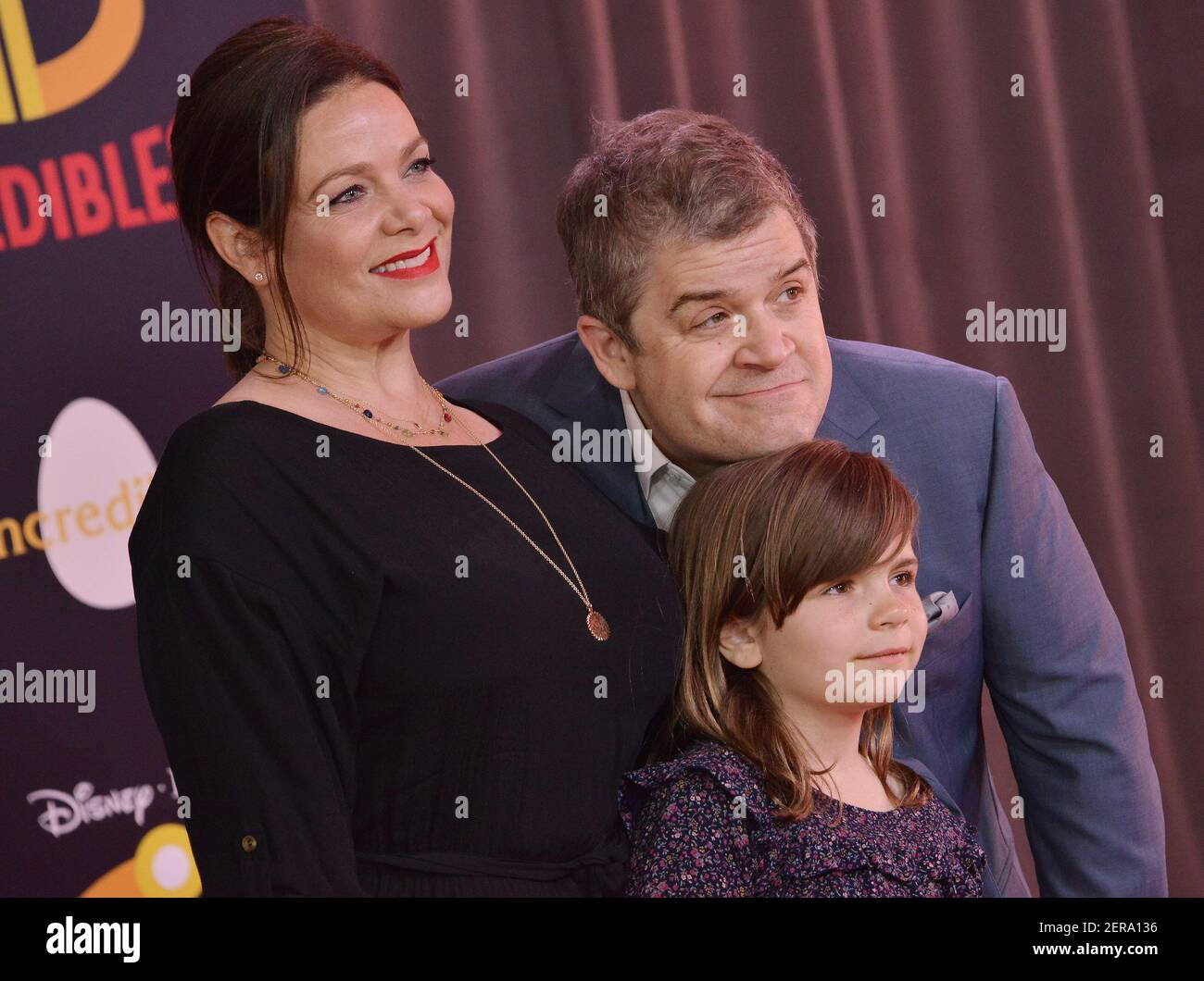(LR) Meredith Salenger, Alice Rigney Oswalt and Patton Oswalt at the