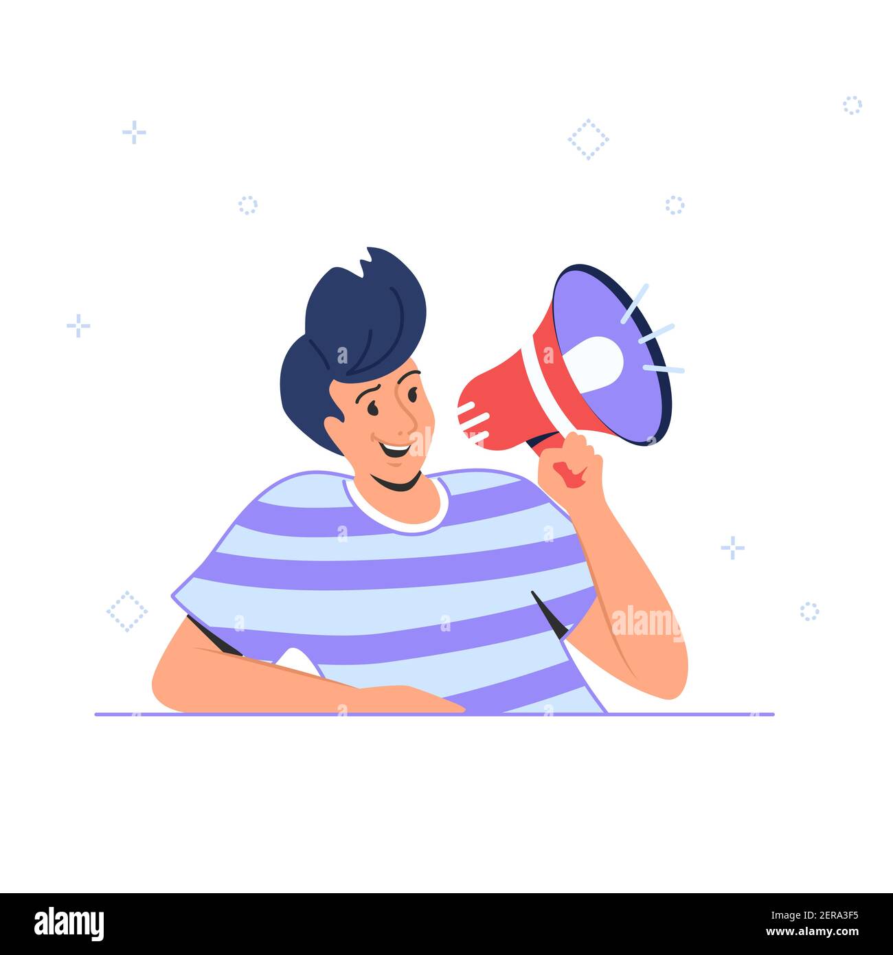 Voice reminder and community announcement with loudspeaker or megaphone