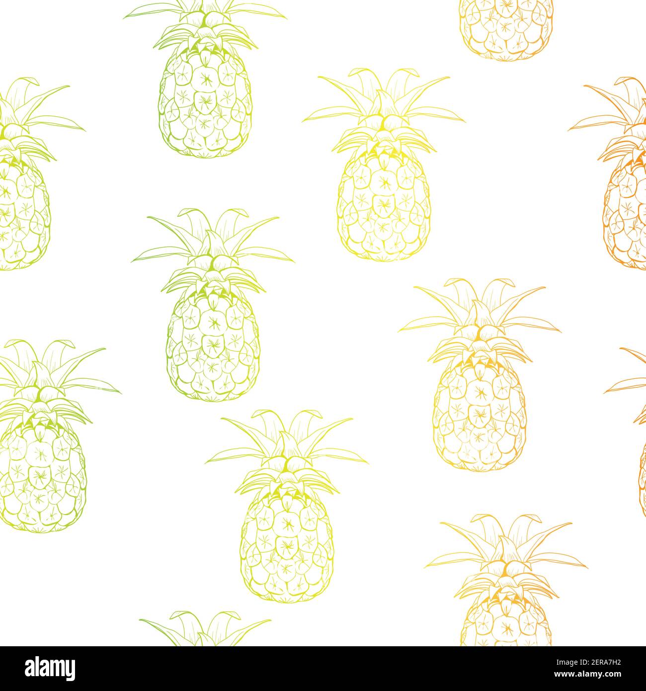 Cute Pineapple Glasses Pattern, Fruit Pattern, Seamless Pattern, Background. Vector Illustration Stock Vector