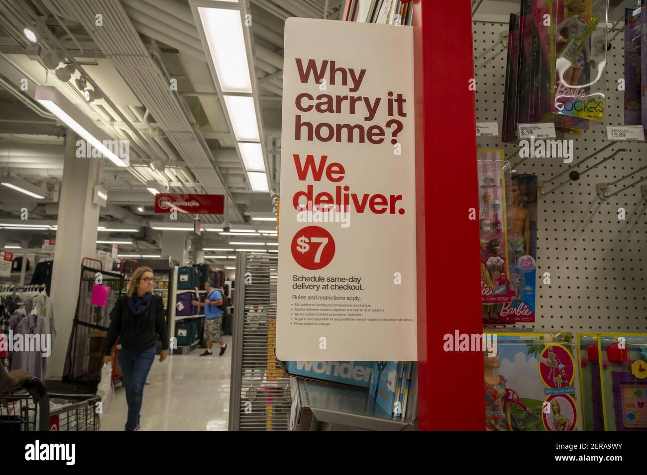 Signs in a Target store in Herald Square in New York on Thursday, June ...