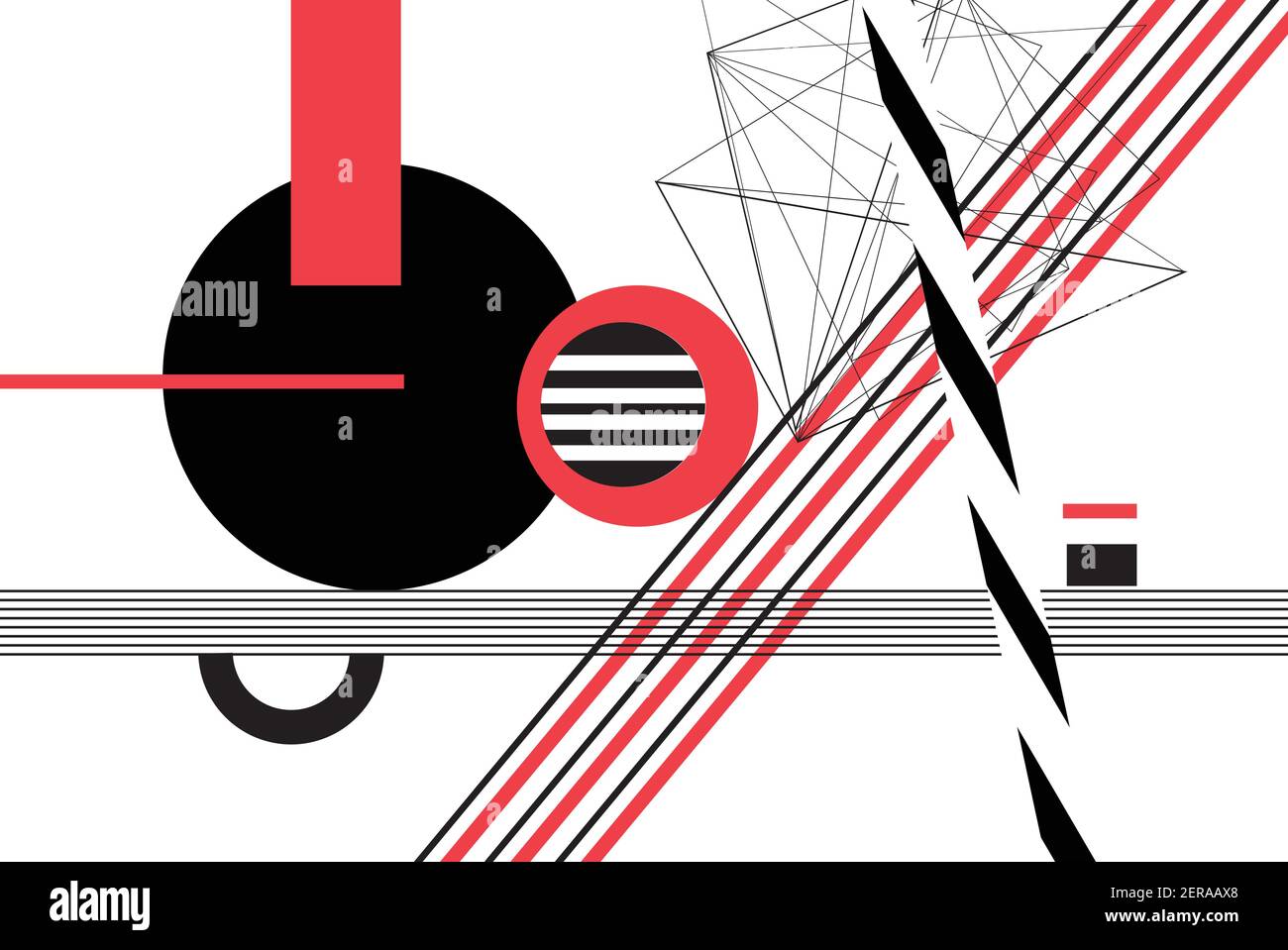 Abstract multi-colored background of geometric objects. An example of ...