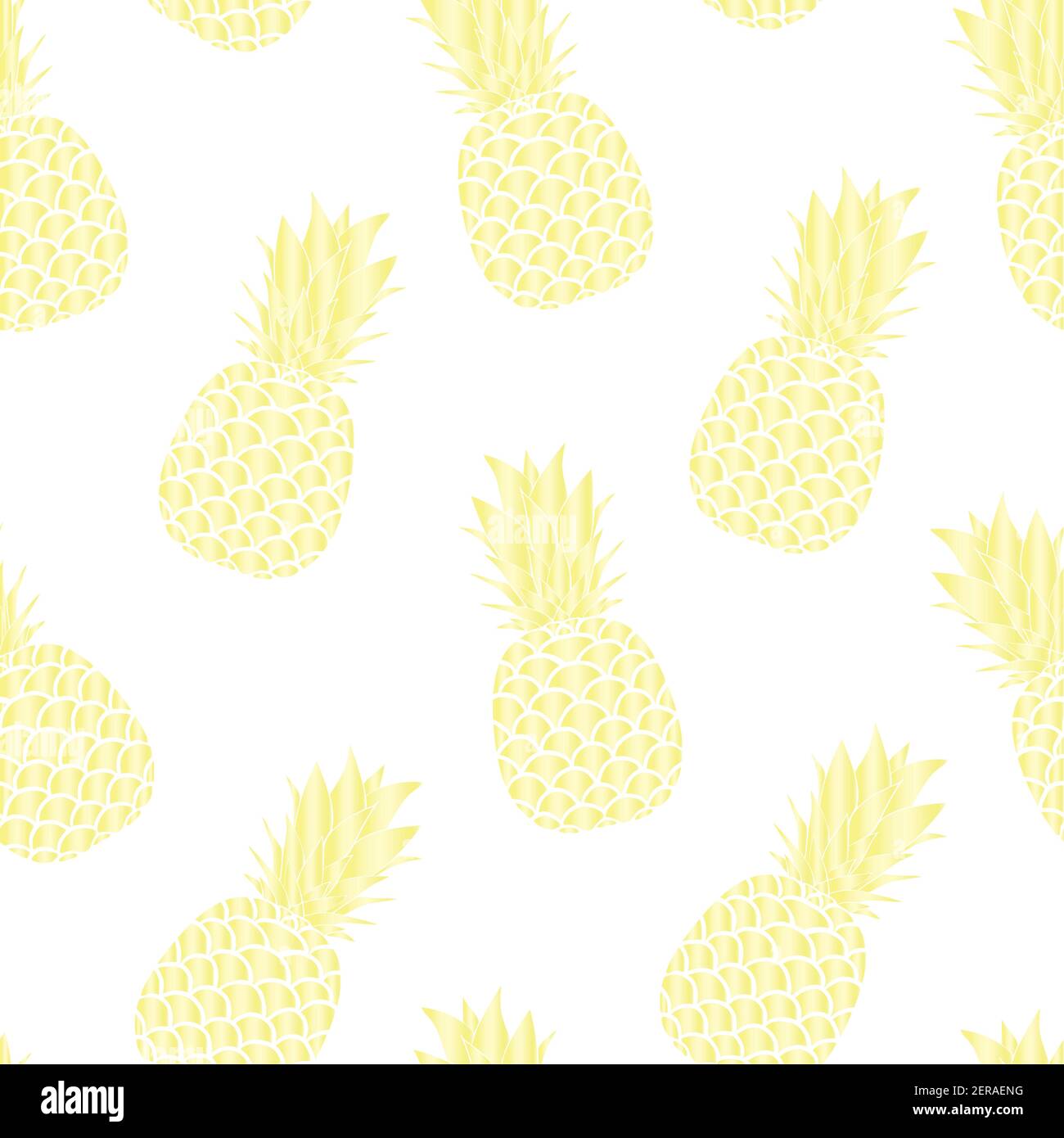 Vector Seamless Pattern with Pineapples Stock Vector