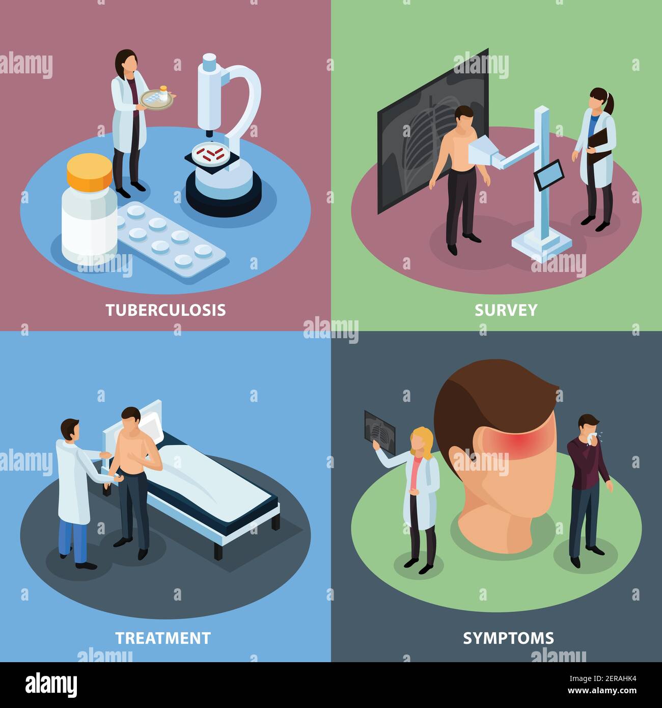 Microscope bacteria computer illustration Stock Vector Images - Alamy