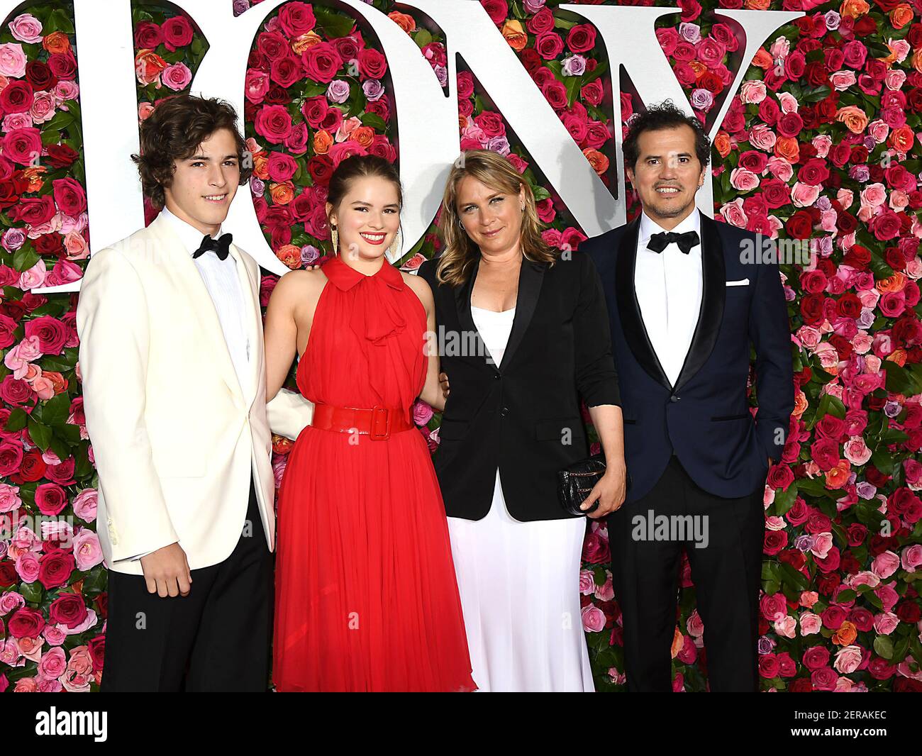 John Leguizamo and family, son Lucas and daughter Allegra, arrive at