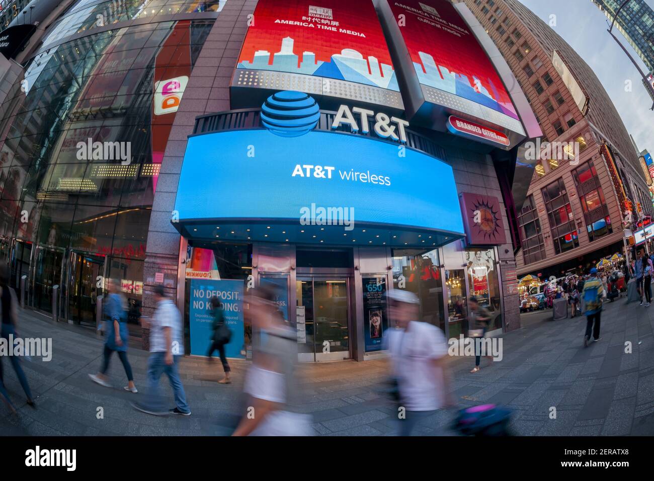 An AT&T store in Times Square in New York on Tuesday, June 12, 2018. A ...