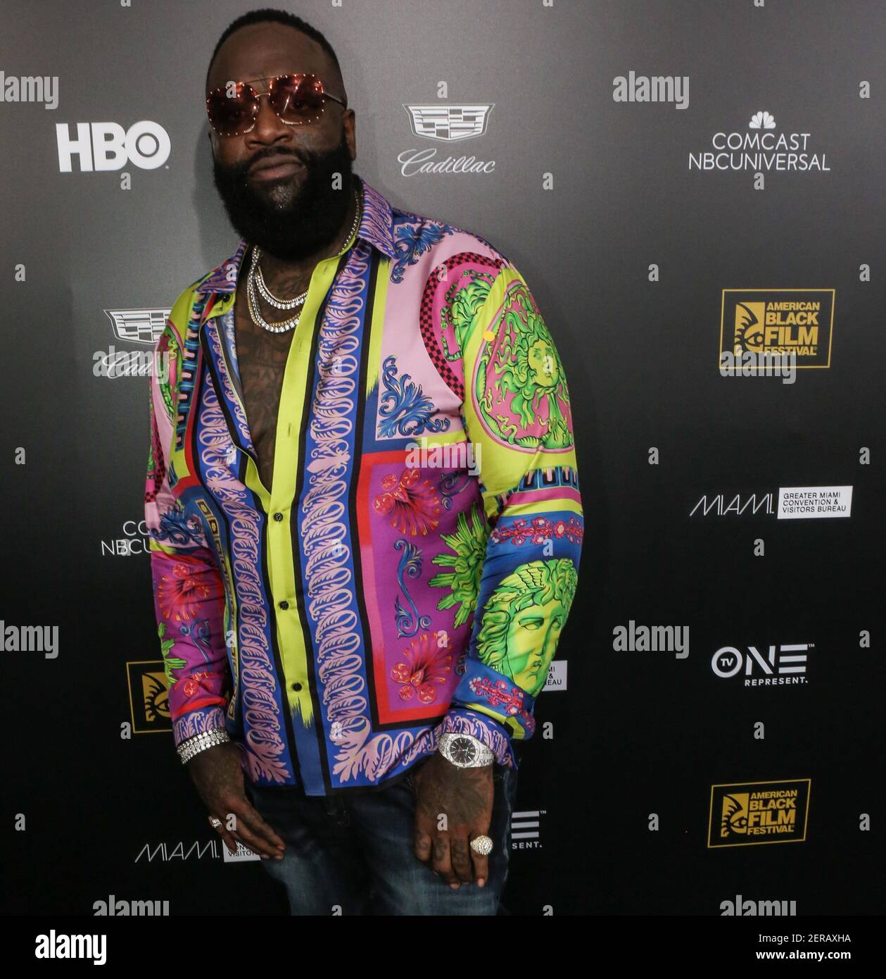 Grand kwaadheid de vrije loop geven Beter Rick Ross at the American Black Film Festival Opening night Super Fly  screening held in Miami, Florida on June 13, 2018. (Photos by  ExclusiveAccess/Sipa USA Stock Photo - Alamy