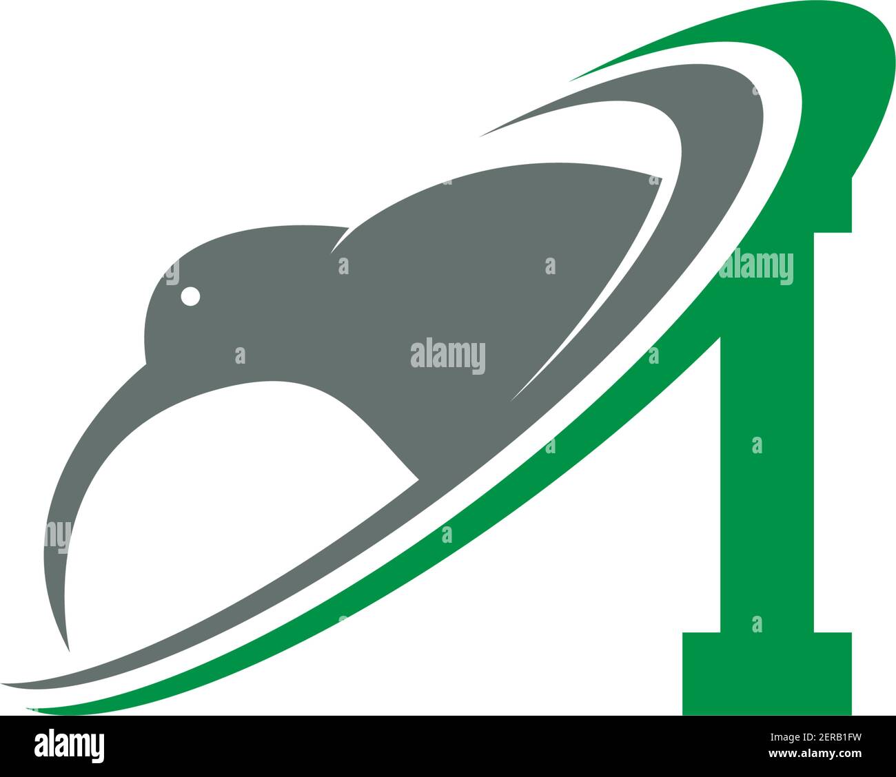 Letter I with kiwi bird logo icon design vector illustration Stock ...