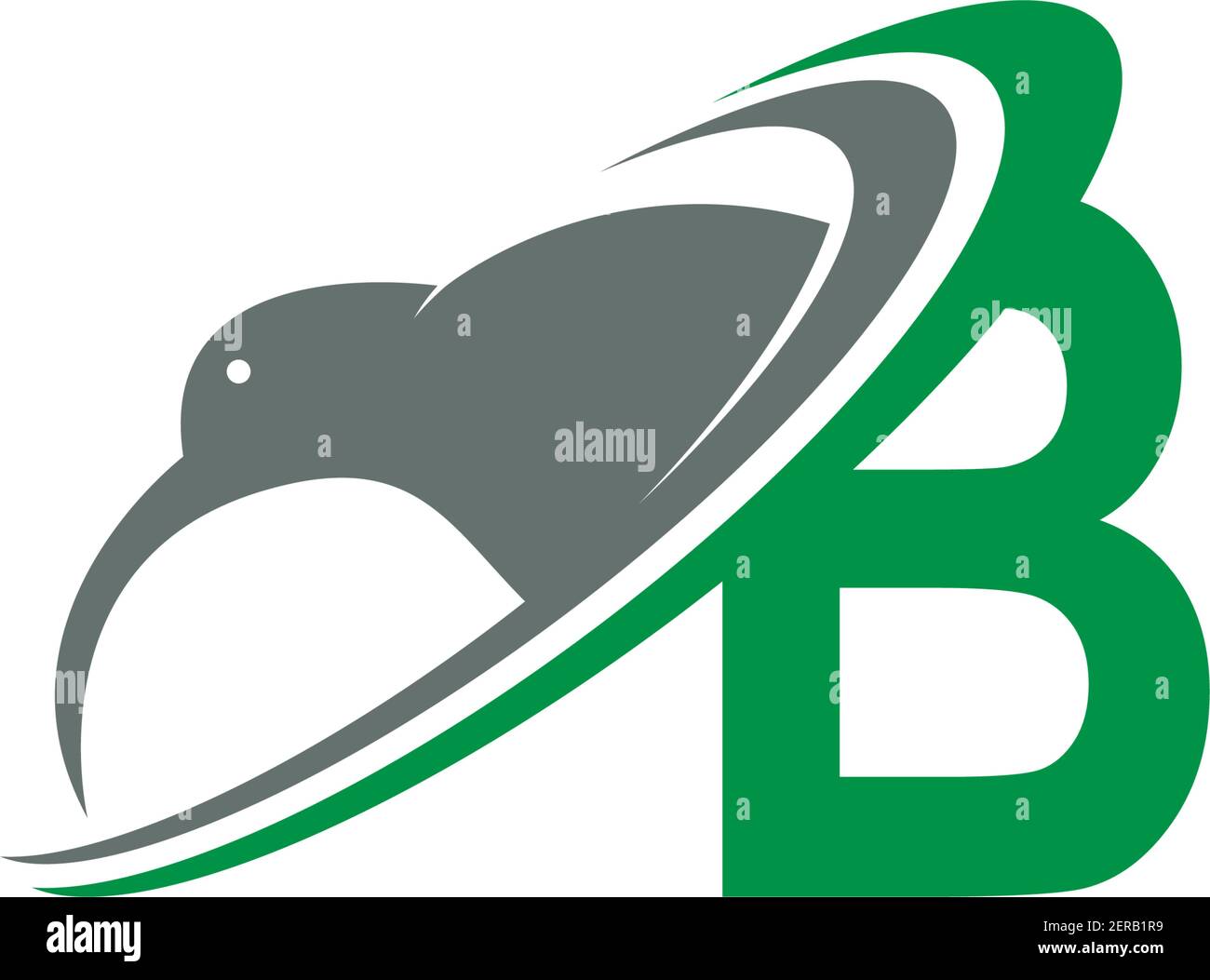 Letter B with kiwi bird logo icon design vector illustration Stock ...