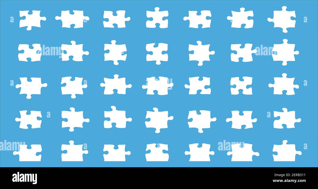 Set of different puzzle pieces. Stock Vector illustration isolated ...