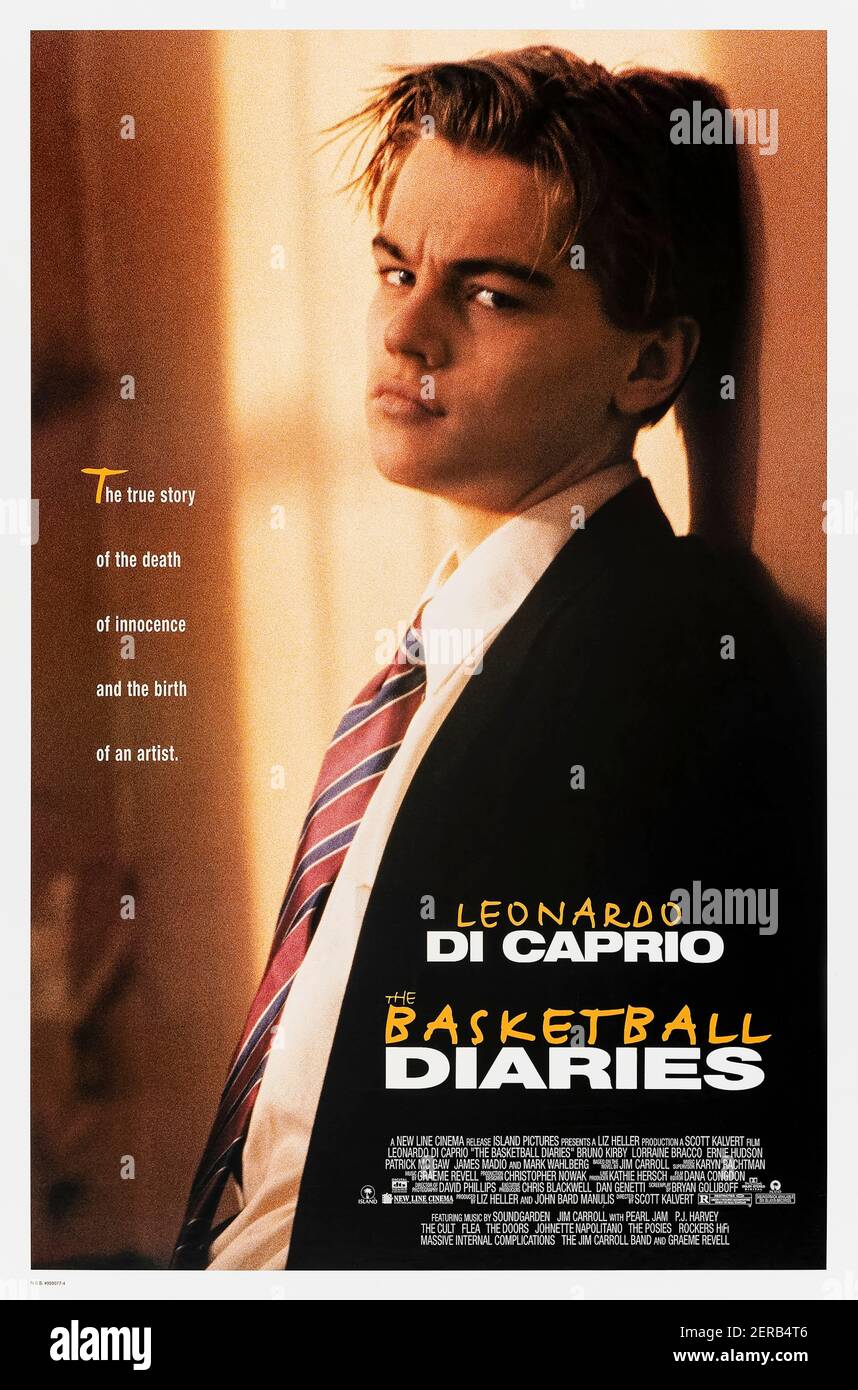 The Basketball Diaries (1995) directed by Scott Kalvert and starring Leonardo DiCaprio, Lorraine Bracco and Marilyn Sokol. Adaptation of  Jim Carroll biography charting his dreams of becoming a basketball star being threatened after he becomes addicted to heroin. Stock Photo