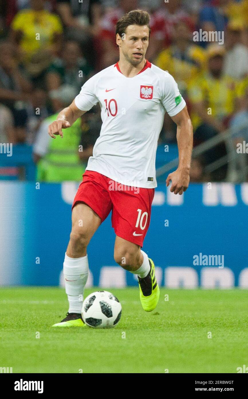 24.06.2018, Kazan, pilka nozna, mistrzostwa swiata, Polska - Kolumbia, N/z  Grzegorz Krychowiak (POL), fot. Tomasz Jastrzebowski / Foto Olimpik -----  24.06.2018, Kazan, football, FIFA World Cup 2018, Poland - Columbia, In the