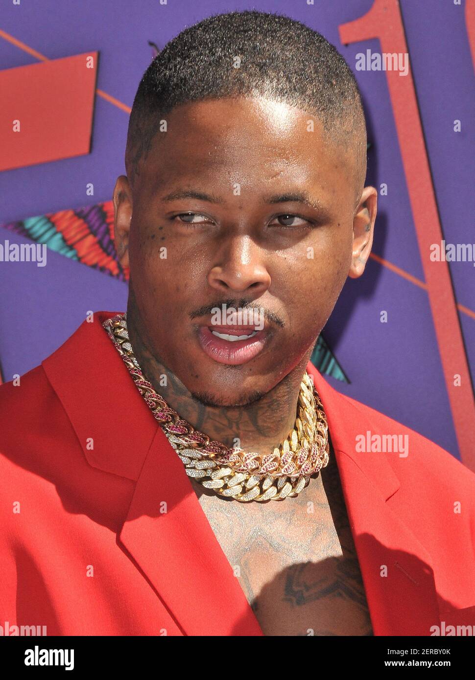 YG arrives at the 2018 BET Awards held at the Microsoft Theater in Los